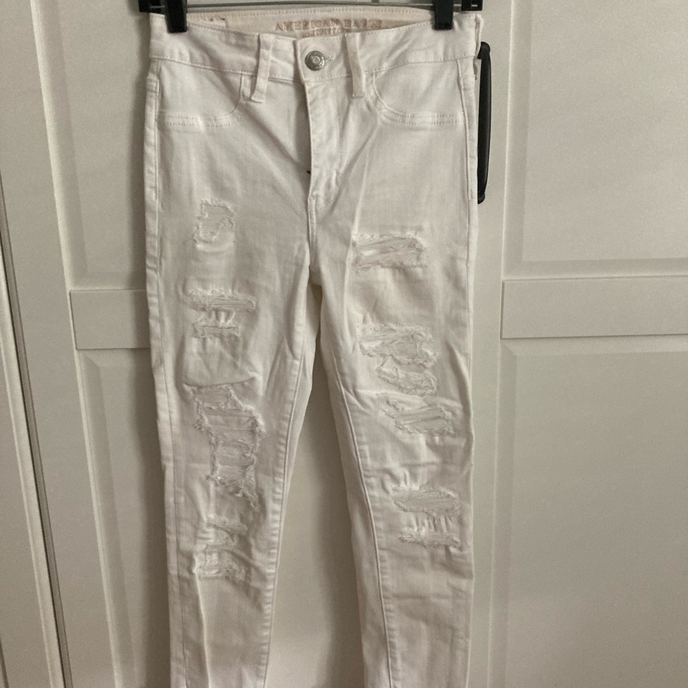 American Eagle Next Level Stretch White Jeans